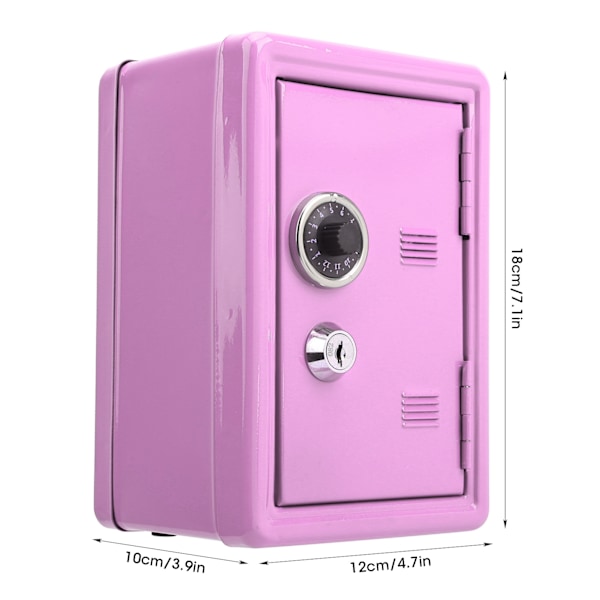 Lasten Mini-avainrahakassal varustettu simuloitu kassakaappi Metalli-innovaatiolahjat TarvikkeetPink