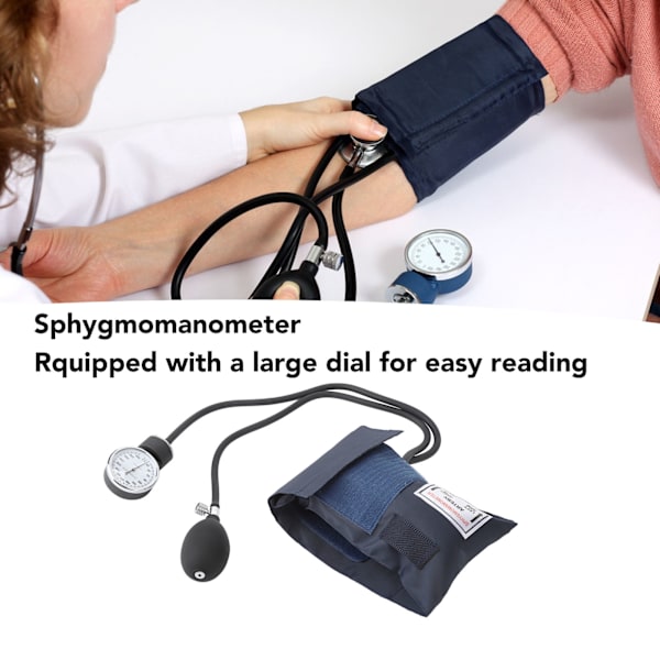 Sphygmomanometer Manuelt Blodtryksapparat Professionelt Nødudstyr til Førstehjælp med Bæretaske
