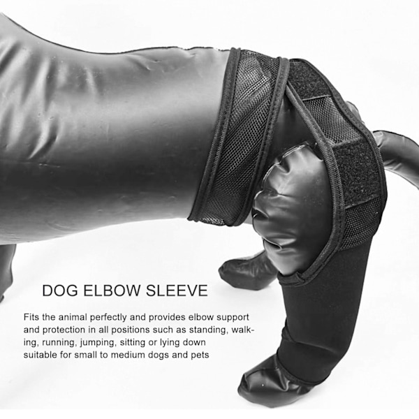 Hund armbågsskydd pads lindrar artrit minskar smärta ger stöd hund armbågsskydd för små medelstora hundar svart M