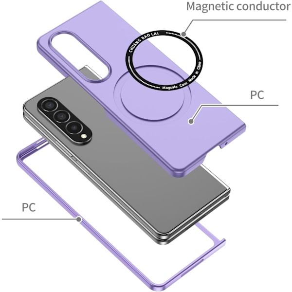 Samsung Galaxy Z Fold 4 5g Mobilskal, Anti-Fingeravtrycksyta & Bekvämt Grepp, Perfekt Present till Damer Herrar Pojkar Vänner Tonåringar Barn Ungdomar