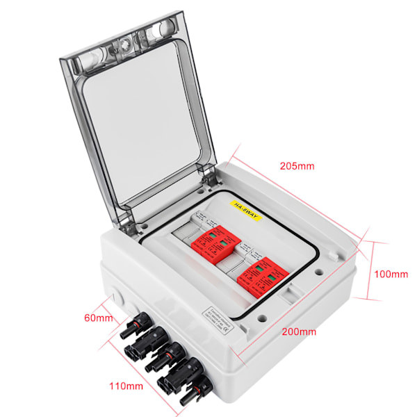 Metall Solar Combiner Box för On/Off Grid Solpanelsystem, Åskledare Säkerställer Säkerhet & Tillförlitlighet i Utomhusmiljöer, Märkström