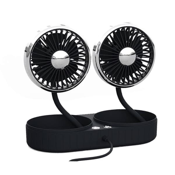 Dobbeltendet slange lille ventilator USB bilventilator bil kølig ventilator mini lille ventilator hjem lille ventilator
