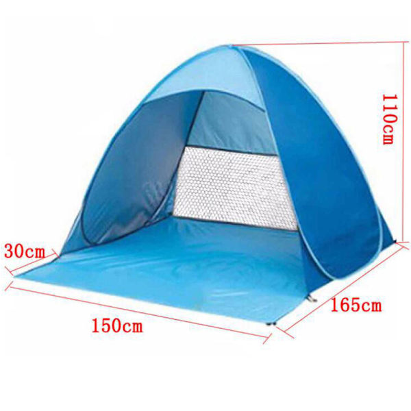 Pop Up Strandtält med Automatisk Pop Up för Snabb Uppställning, Portabelt Tak med Säkert Material och Bärväska för Dina Äventyr på Stranden, i Trädgården och på Campingen