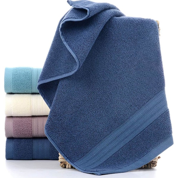 Handduksset i 4-pack av ren bomull, Ultraabsorberande snabbtorkande för gym, hem, hotell, strand, pool, salong