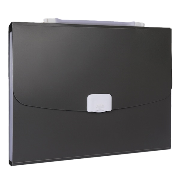 Expanderande Dokumentmapp i Fickformat, Dokumentorganisatör Expanderande Mapp med Handtag Black