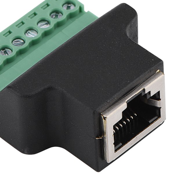 DVR Ethernet-kontakt RJ45 hunn til 8-pins skrueklemmekontakt
