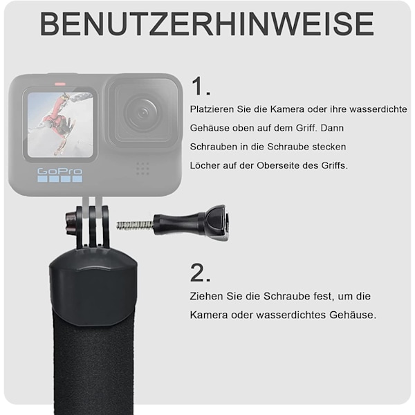 Äventyrsredo Kameratillbehör, Utdragbar Monopod för Spännande Utomhusbilder, Magnetisk Låsning för Säker Hantering, Designad för Go Pro Hero, DJI