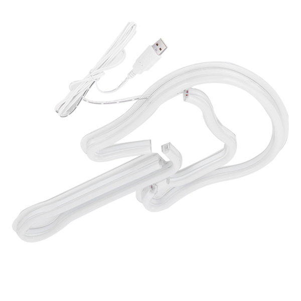 Neonljus USB gitarrformad LED-lampa för hem bar hotell strand C