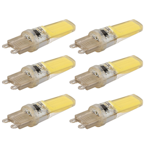 6 st G9 LED-lampa COB Dimbar Professionell G9 LED-lampa Ersättning för Vägglampor Bordslampor 220V