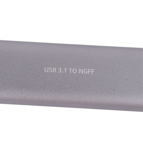 M.2 NGFF SSD-kabinett 5 Gbps høyhastighets aluminiumlegering mobil harddiskboks med 2 i 1-kabel grå