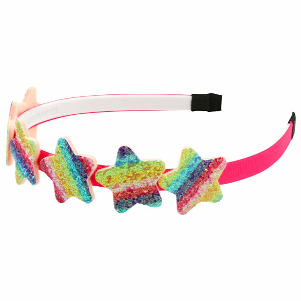 Elastiska glitterhårband för flickor: 8 stycken, härlig design med tänder för säkert grepp, glittriga söta mjuka, halkfria, perfekt present till småbarn och flickor