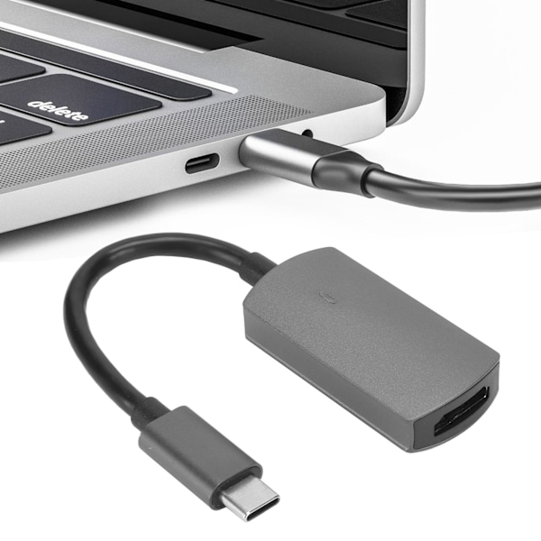 Type C til HD Multimedia Interface Adapter 4K 30Hz Plug and Play Type C Docking Station til Mobiltelefoner Computere Grå