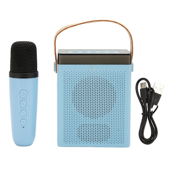 Karaoke-maskin med RGB-ljus, uppladdningsbar Bluetooth-högtalare med 1 trådlös mikrofon för hemmafest KTV