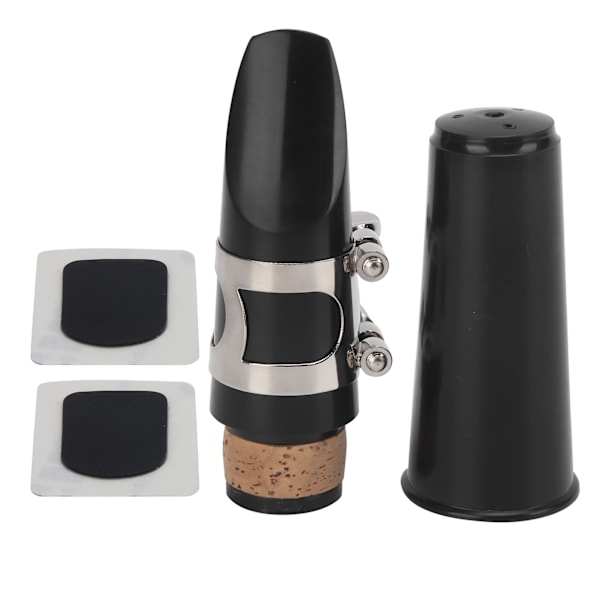 Klarinett Munnstykke Kit ABS Ligatur Puter Reed Cap Musikk Instrument Tilbehør(Svart )