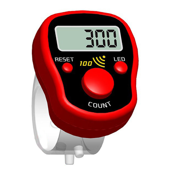 Satunnainen väri sormenlaskuri digitaalinen LED elektroninen kädessä pidettävä laskuri Clicker sormen rengas numeron ommelmerkki