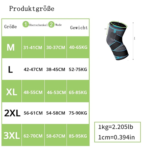 Justerbart knästöd med kompression, ergonomisk design med halkfritt skydd för smärtlindring, fukttransporterande andningsbart stöd, 2-pack