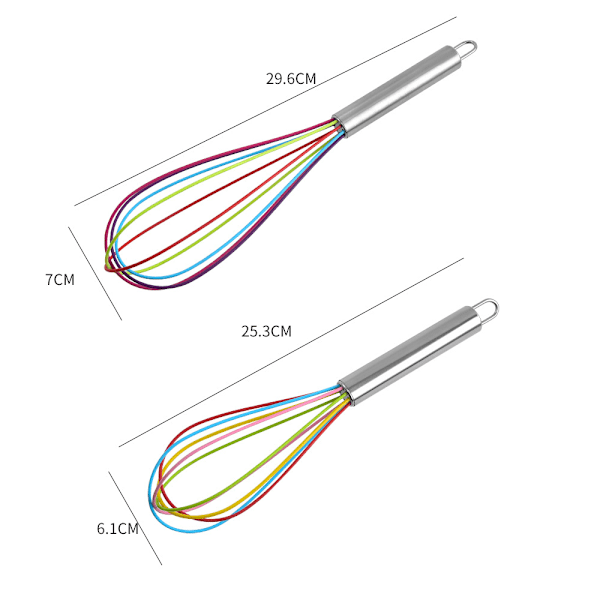 Vispilät ruoanlaittoon  Silikoninen minivispilä 2 pakkausta Värillinen ilmapallovatkain sekoittamiseen vispaamiseen vatkaamiseen