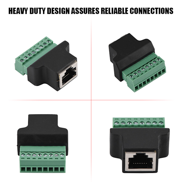 DVR Ethernet-liitäntä RJ45 naarasliitin 8-napaiseen ruuviliittimeen