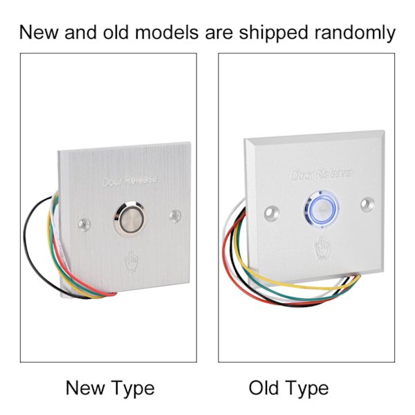 Dørtilgangskontrollsystem Utgangsknapp Dørtrykkutløserbryter med indikatorlys