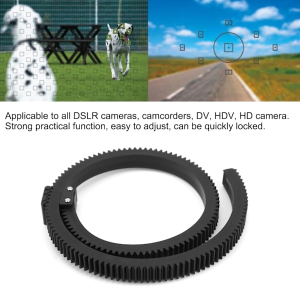 Justerbar Follow Focus Len Gear Ring Belt for SLR DSLR Kamera Camcorder Kamera Tilbehør