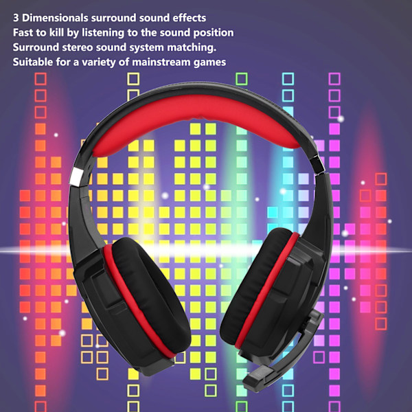 PYTHON FLY G9000Mini Trådbundet Headset Surround Ljud Klar Ljudkvalitet Hög Upplösning Spelheadset Röd