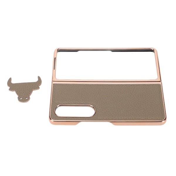 Fällbar telefonfodral för Samsung Galaxy Z Fold 4 Nano Galvaniserat läder Stjärnmönster Anti Scratch Telefonskyddsfodral Grå