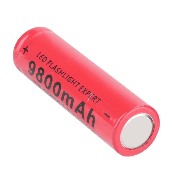 10 stk 18650 9800mAh oppladbart batteri Mini størrelse bærbar stor kapasitet rød