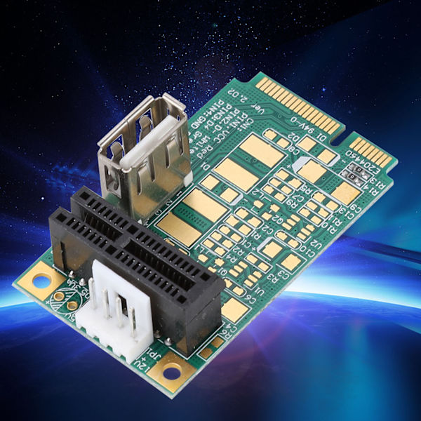 Mini PCI-E til PCI Express 1X Slot Adapter Riser Card Test PCI-E 4X/8X/16X