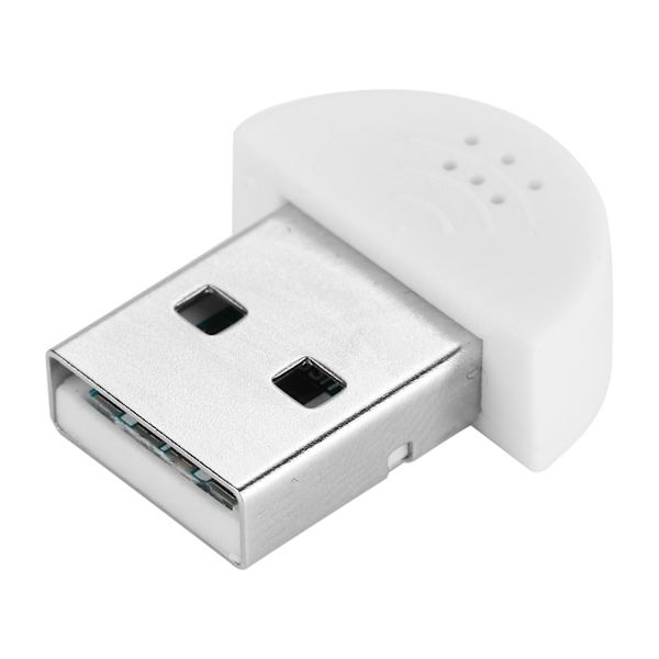 Bærbar USB Mini Studio Tale Mikrofon Optagelse Lyd MIC Adapter Til Computer PC Hvid
