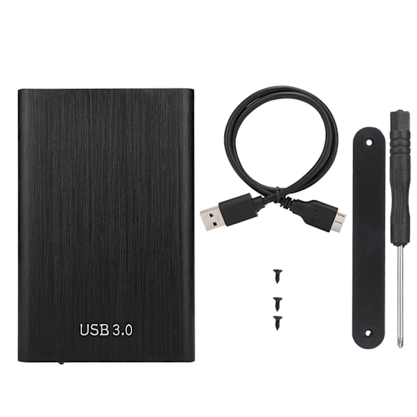 2,5-tums SATA USB 3.0 bärbar dator 7-9,5 mm hårddisk SSD-hölje externt bärbart diskhölje (svart)
