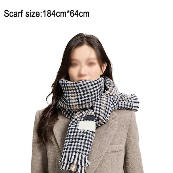 Tartan Plaid Tæppe Chunky Vinter/Efterår Varm Halstørklæde Store Tartan Halstørklæder