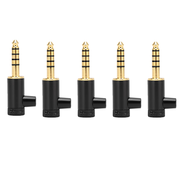 5 stk. 4,4 mm Balanced Adapter 5-polet Han-stik L-vinkel Stik til Sony Hovedtelefoner Headset