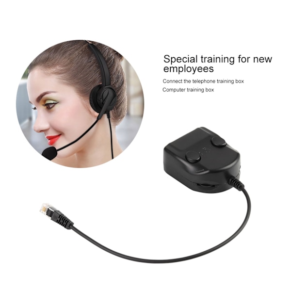 Krystall Headset Telefon Treningsboks Splitter Adapter Volumkontroll Intelligent Lyd Lukket