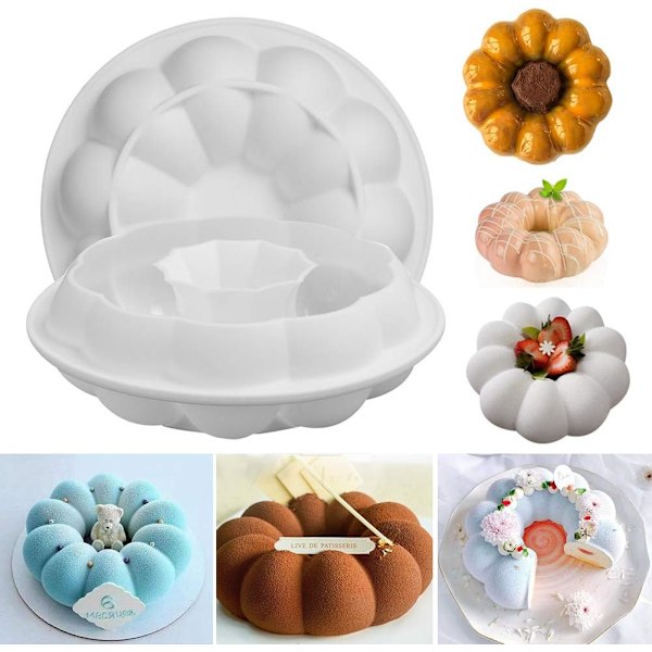 Spiral Silikonkageform, Silikonebageform, Donutkageform Non-Stick, Silikonekageform, Græskarformet kage, Kageform