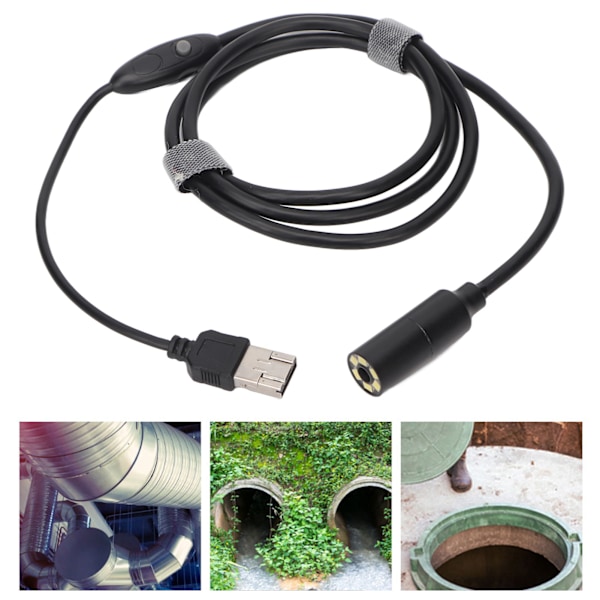 USB-endoskooppi ammattimainen automaattinen tarkennus 14,5 mm linssi 6 säädettävää LED-valoa Borescope-tarkastuskamerat