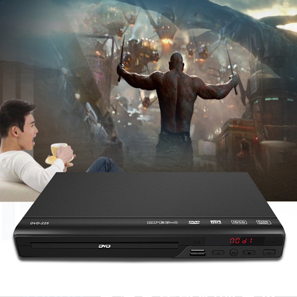 Allregion DVD-spelare med 1080p HDMI-video, Universell kompatibilitet för TV, Kompakt Design med Snabb LCD-skärm