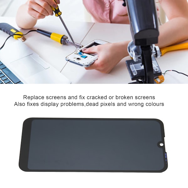 Näytön vaihto - Ammattimainen LCD-näytön vaihto, yhteensopiva Huawei Y5 2019 -matkapuhelimen kanssa