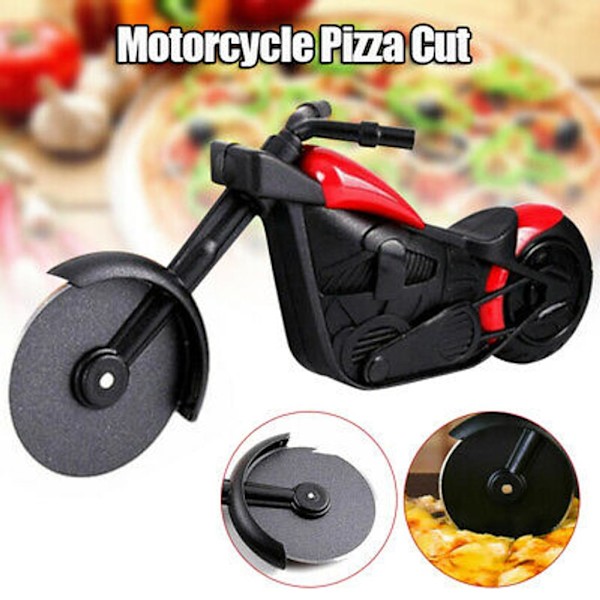 Chef's Choice Pizzaskärare, Motorcykelinspirerad Design, Mångsidigt Skärverktyg med Vasst Rostfritt Stålblad, Lätt att Rengöra Non-Stick Beläggning för