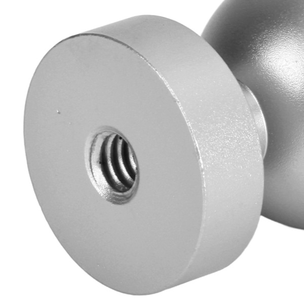 Dykkerlyktkulehode i aluminiumlegering med hard anodisering, lite, slitesterkt og holdbart dykkerlyktkulehode i sølv