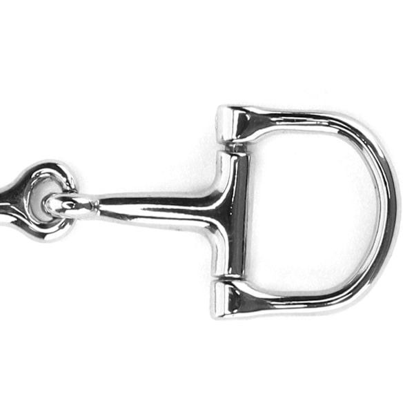 D-formad Snaffle Nyckelring Hållbar Silver D-ring Zinklegering Häst Snaffle Bits Nyckelring