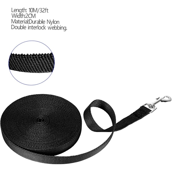Pet Adventure Koppel, Lång Valpkoppel För Små Mellanstora Stora Hundar, Slitstark Nylon Hundträningskoppel Med Trasselfritt Vridlås, Perfekt För Camping