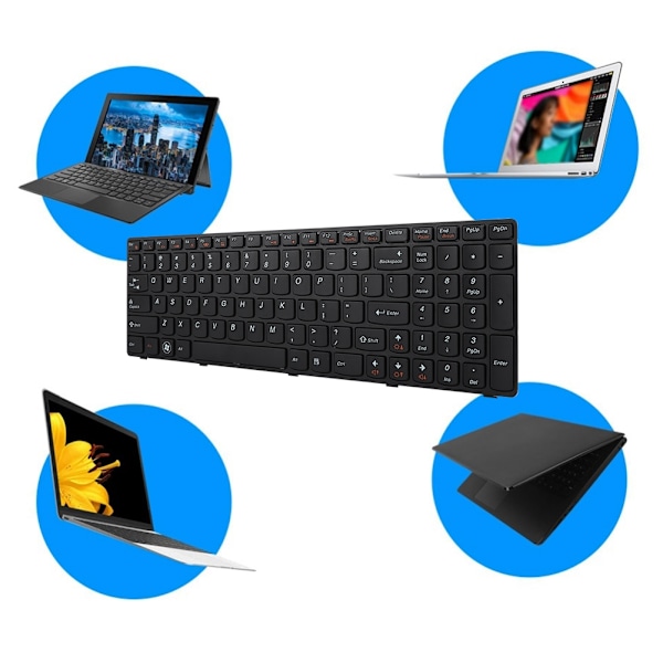 Svart Laptop Tangentbord Ersättning för Lenovo B570 Z565 Z560 Z570 Z575 V570A V570G B575