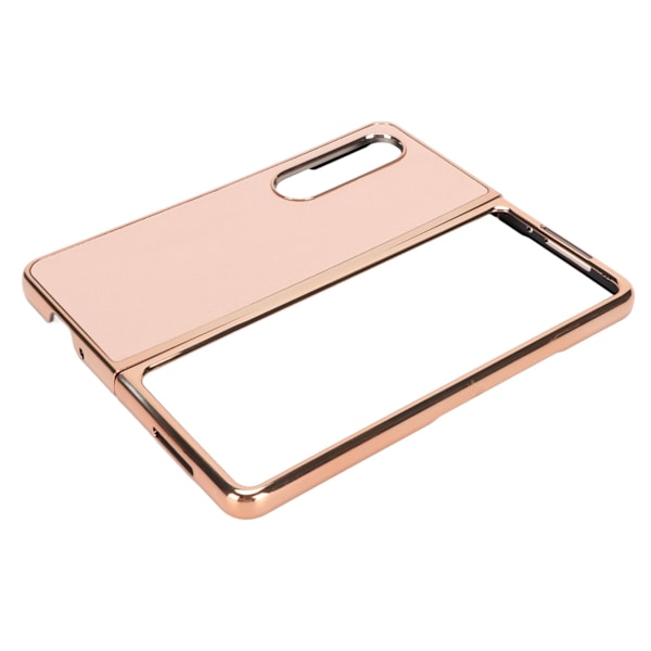 Telefon Etui Beskyttende Cover til Samsung Galaxy Z Fold 4 Nano Plating Ægte Læder Ridsefast