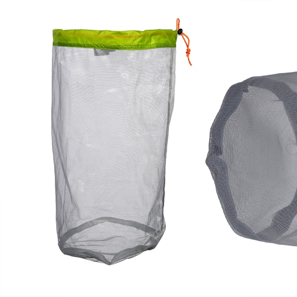 Resenärens Glädje, Ultralätt Förvaringsväska i Mesh, Förstärkta Sömmar För Extra Stabilitet, Praktisk Dragsko, Lätt Att Bära Med Sig Utomhus