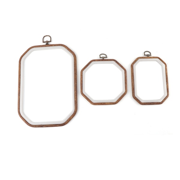 3 st hushållshandgjorda DIY broderiram hoops Needlecraft Cross Stitch Ring Frame