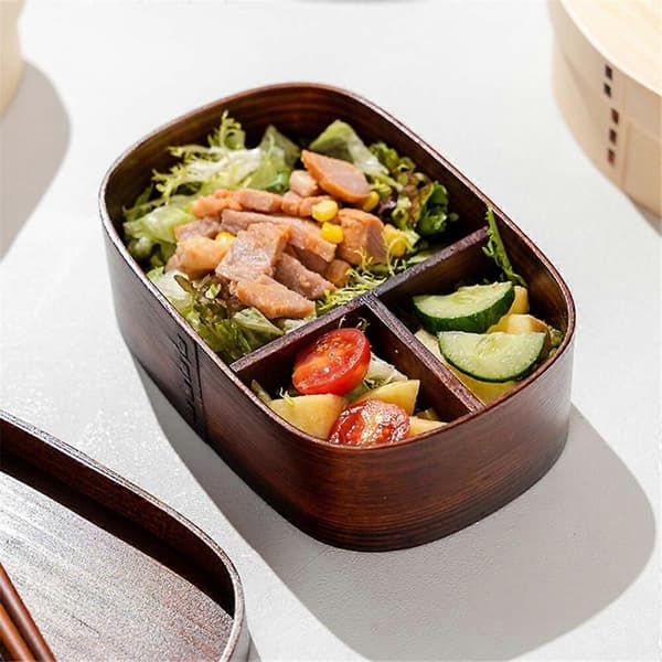 Træ Bento Boks Træ Bestik