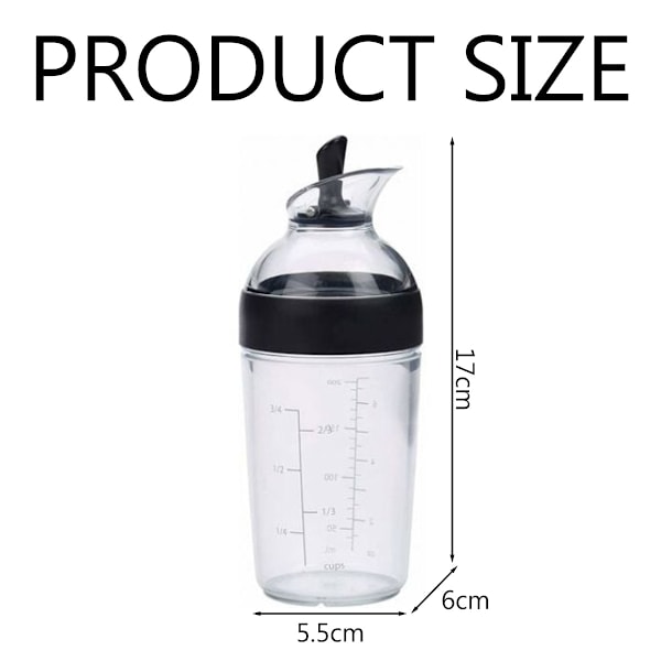 Salladsdressingbehållare för blandning och mätning, läckagesäkra flaskor med mångsidig design