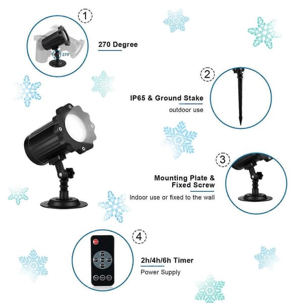 LED Projektor Jul, Snefnug Projektor Lys Projektor Lampe
