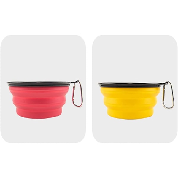 Bärbar Matningsskål för Husdjur, Förstärkt Plastkant Hopfällbar Hundskål För Enkel Utomhusmatning, Utrymmesbesparande Design Fälls Platt För Kompakt Förvaring