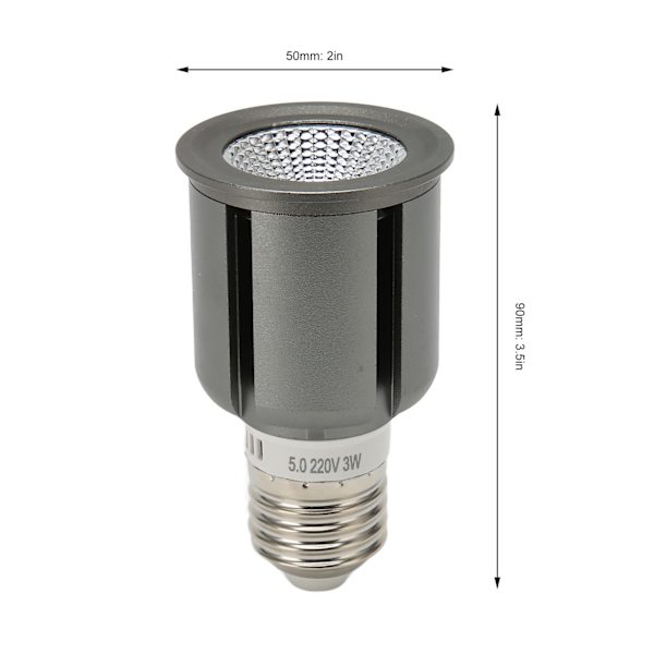 Reptilvarmelampepære UVA UVB LED 3 i 1 Erstatningsreptilsolariumspære til skildpadder Firben 220V ND-30 5.0